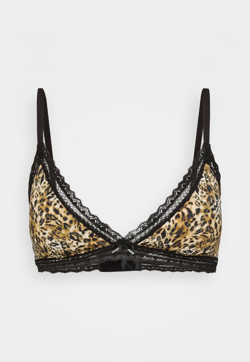 HUGO Women's Lace Padded Triangle Bra | Geometric Pattern T-Shirt Bra | Pull-On Comfort Fit