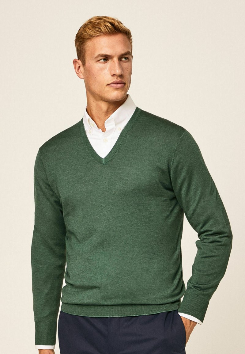 Hackett London GMD V NCK Trui grn topiary/groen Zalando.nl