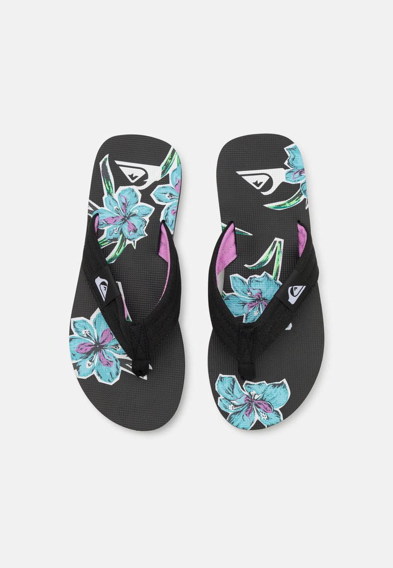 Quiksilver - MOLOKAI LAYBACK - Sandales tongs - black backyards, Agrandir