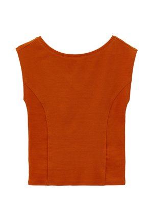 OXXO, OXXO BOAT NECK SHORT SLEEVE BODYCON T-SHIRT - T-paita - spicy orange