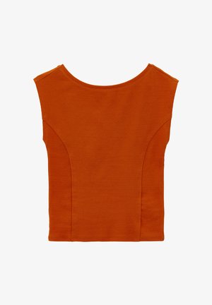 OXXO, OXXO BOAT NECK SHORT SLEEVE BODYCON T-SHIRT - T-paita - spicy orange