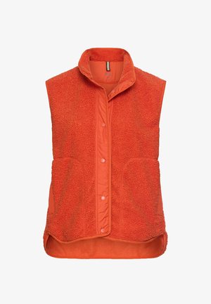 camel active, TEDDYWESTE MIT STEHKRAGEN - Bodywarmer - pumpkin