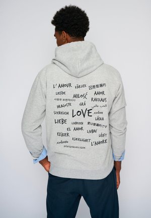 UNIVERSAL LOVE BACK PRINT - Sweater met rits - grey