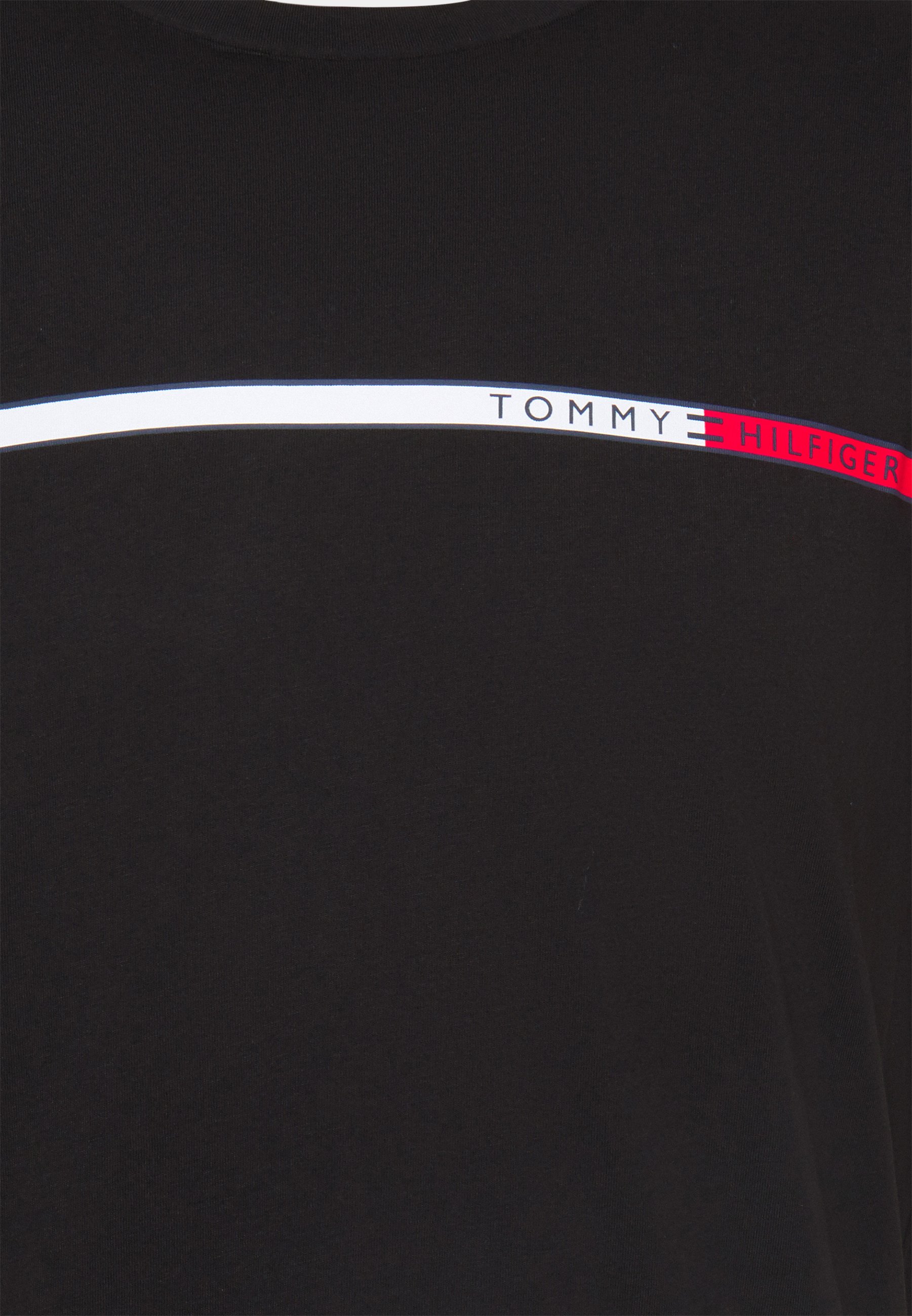 Tommy Hilfiger TWO TONE CHEST TEE - T-shirt print - black/zwart - Zalando.nl