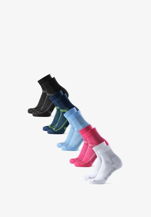 LONG DISTANCE 5 PACK - Calcetines de deporte - multicolour black grey blue yellow pink light blue white