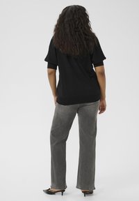 Kaffe Curve REGITTA PLEAT - T-shirt print - black deep