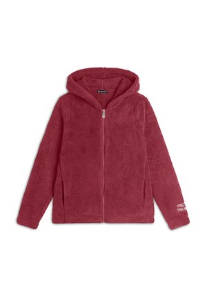 COMFORT FIT ZIP E CON INTERNO FLOREALE - Giacca in pile - jester red allover leaves red