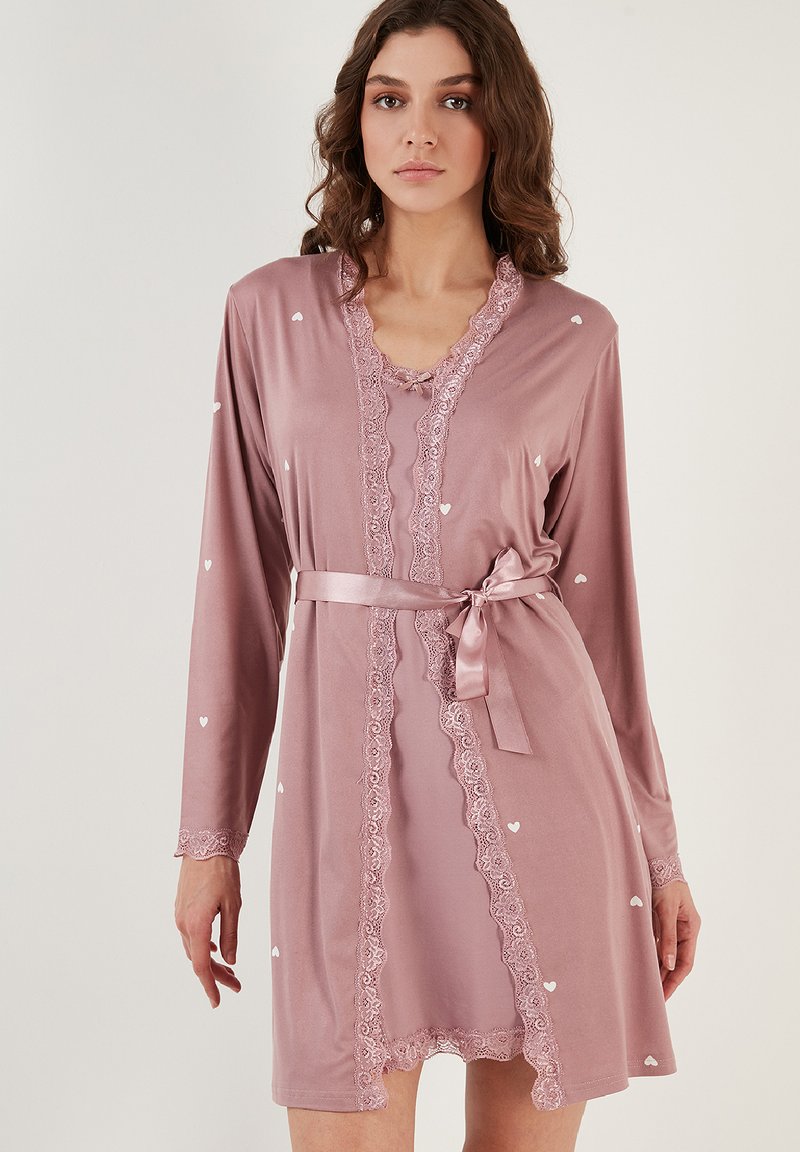 Steph Printed Neglige Dusty Pink Dotted