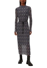 s.Oliver BLACK LABEL MIT FALTENSTRUKTUR - Jurk - schwarz