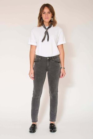 THE BARDOT POWER STRETCH - Jean droit - grey - kurt wash