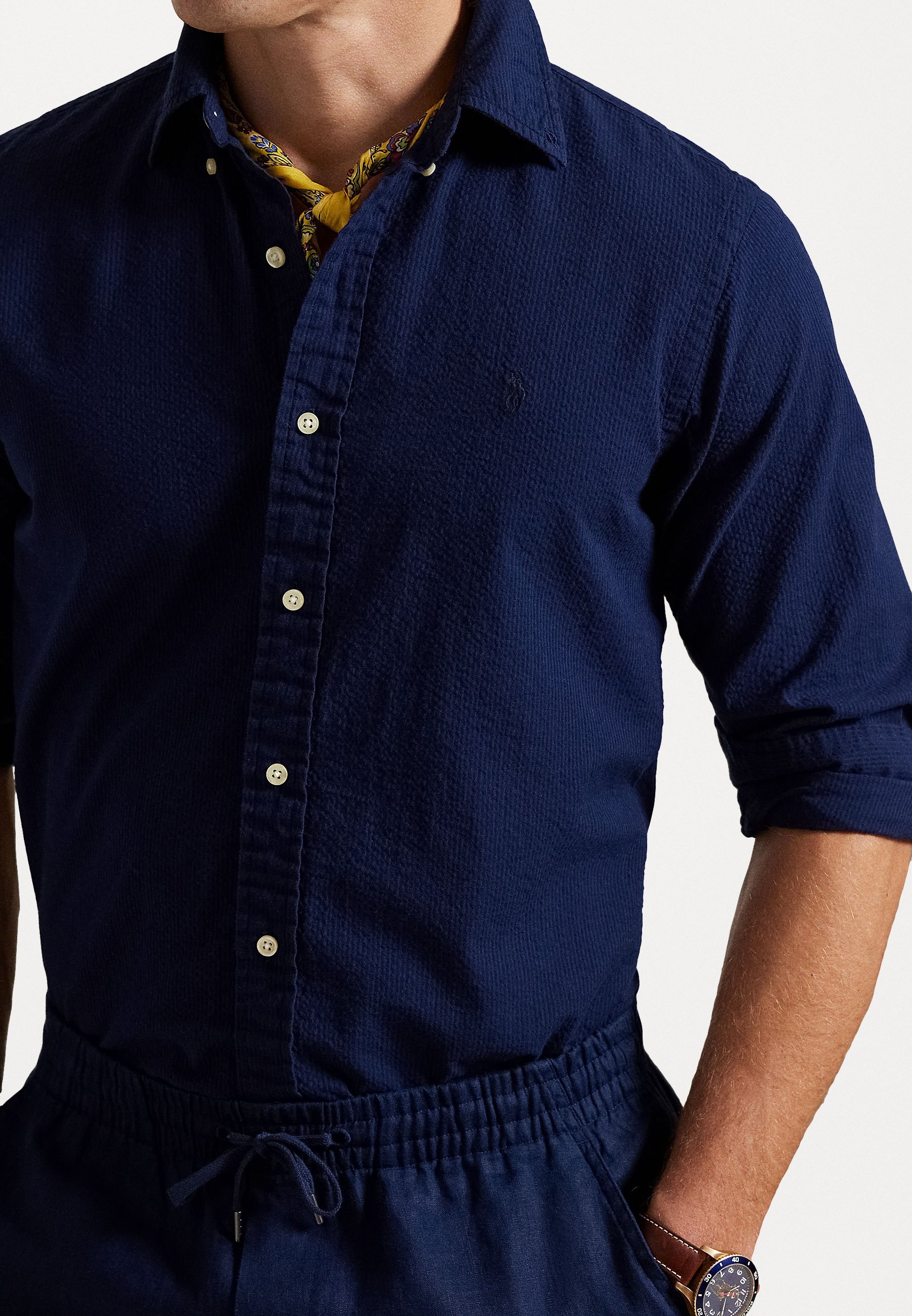 【ネイビー（40）】Seersucker SS Polo Seersucker SS Polo | Saturdays NYC Japan