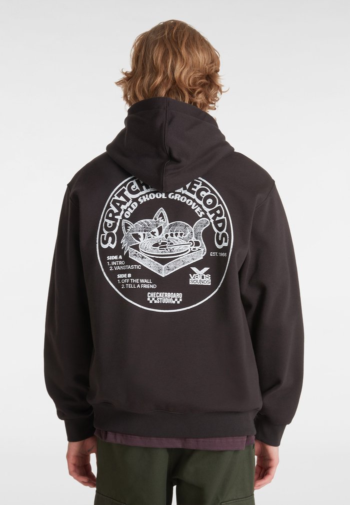 Vans SCRATCHED RECORDS - Jersey con capucha - black