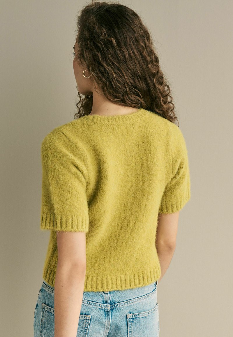 Next SHORT SLEEVE CREW NECK - Jednoduché tričko - lime green