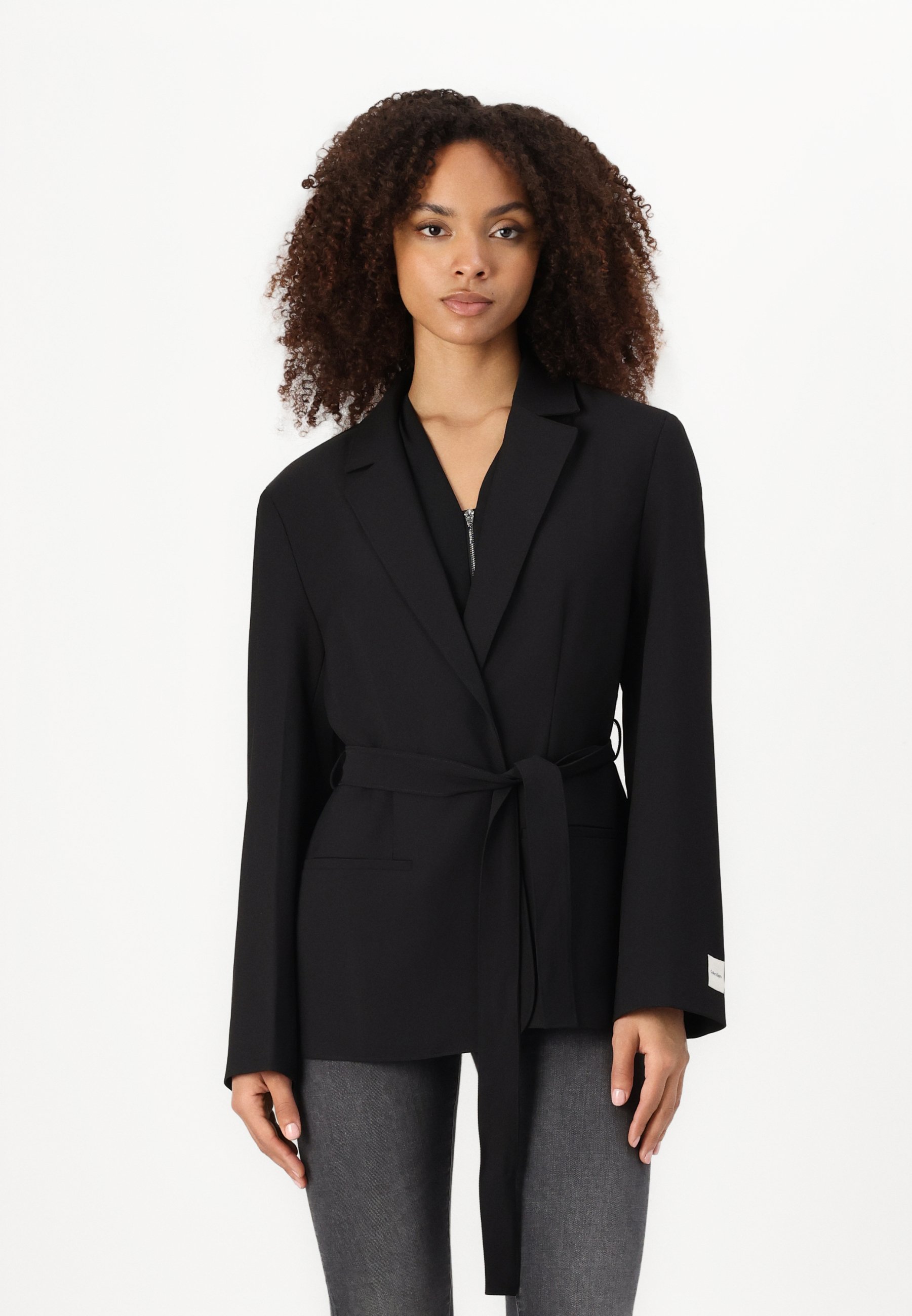 Calvin Klein TRAVEL BELTED BLAZER Blazer black