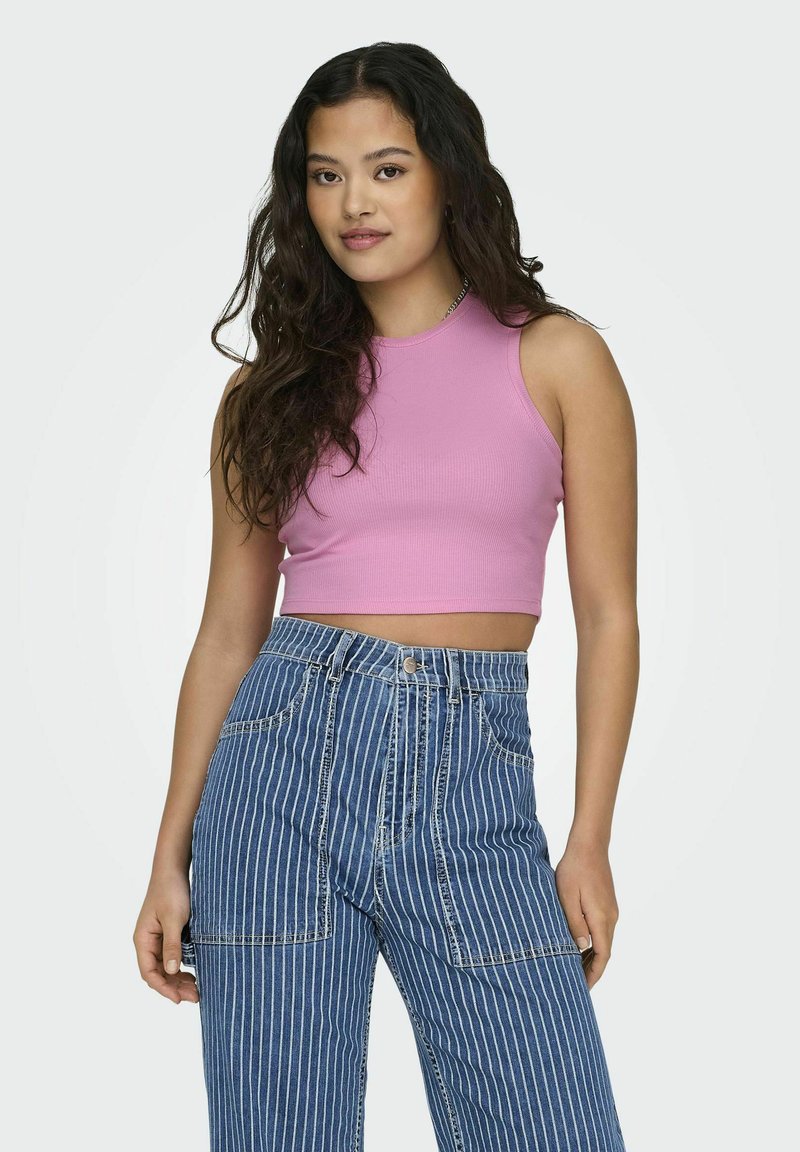 ONLY TANK SLIM FIT RUNDHALS - Top - begonia pink