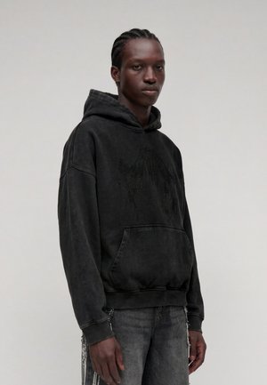 FAVELA Sweat à capuche - black washed