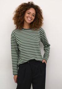 Kaffe KAWINNI - Pikkade varrukatega topp - gardentopiary  turtledo stripe