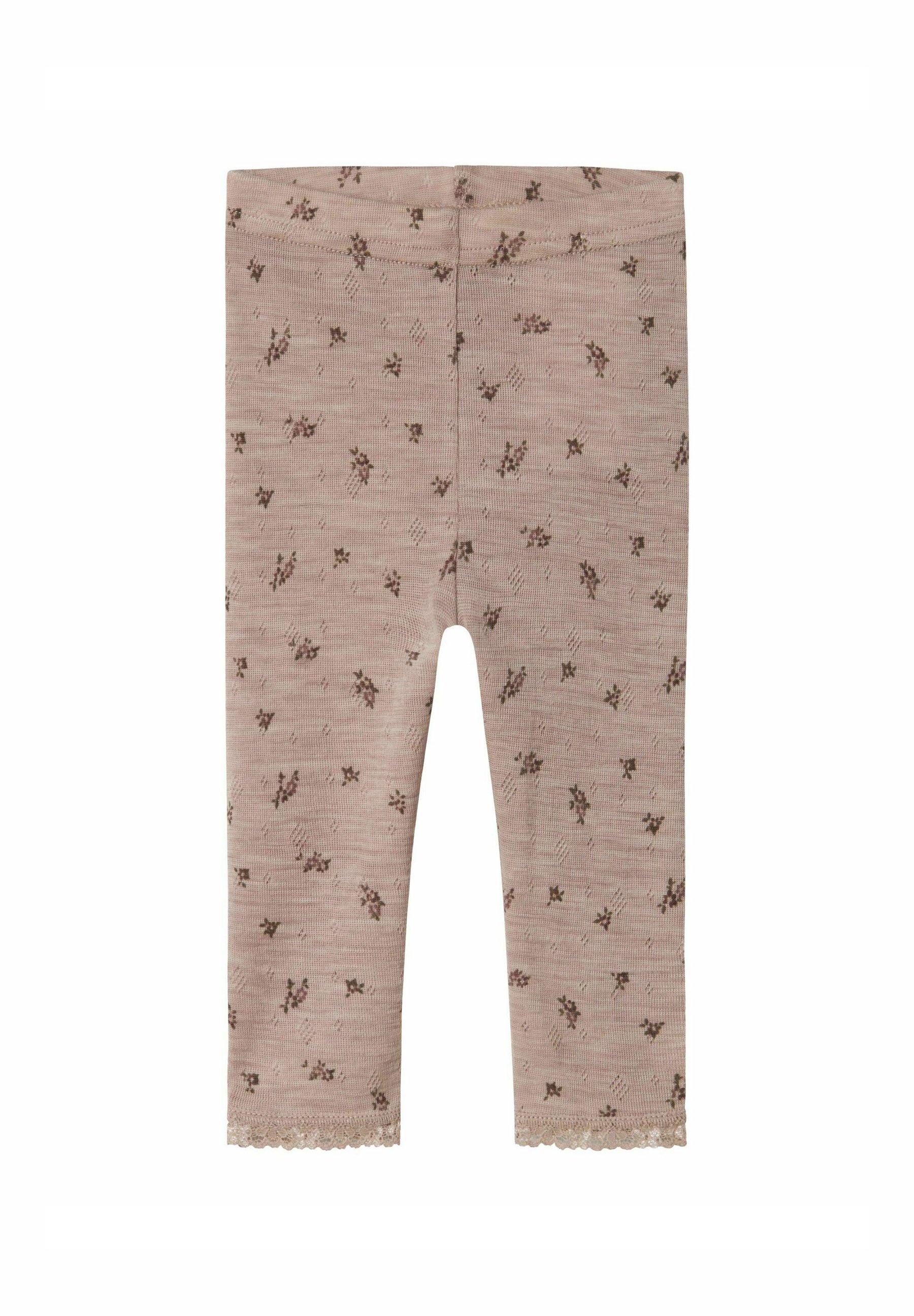 NAME IT NMFWANG Wool Needle LS Top Noos XXIII Magliette per Ragazze, Moonbeam/AOP:AOP, 110 Bambina