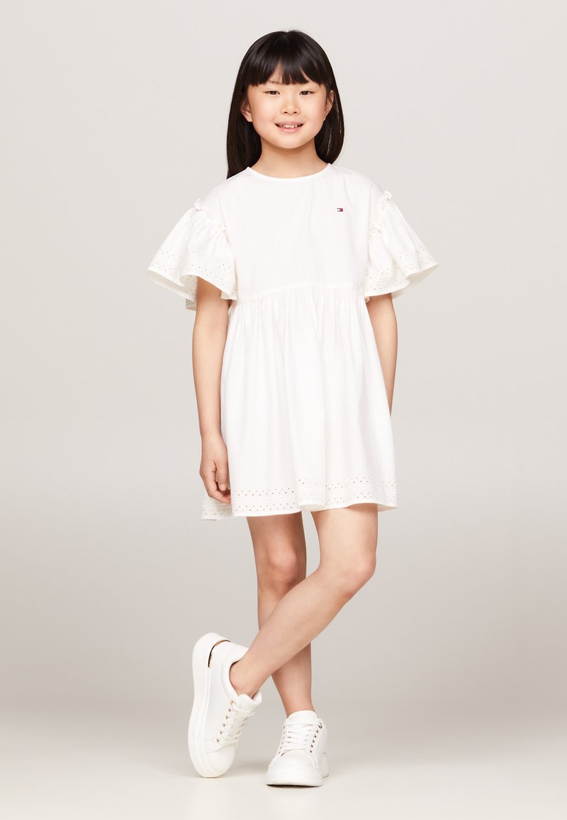 Tommy Hilfiger BRODERIE ANGLAISE DRESS - Kasdienė suknelė - ancient white
