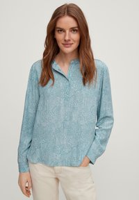 comma casual identity MIT ALLOVERMUSTER - Camicetta - petrol floral print