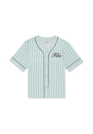 APPAREL FIESOLE BOXY PINSTRIPED BASEBALL - Bluse - soothing sea bracken striped