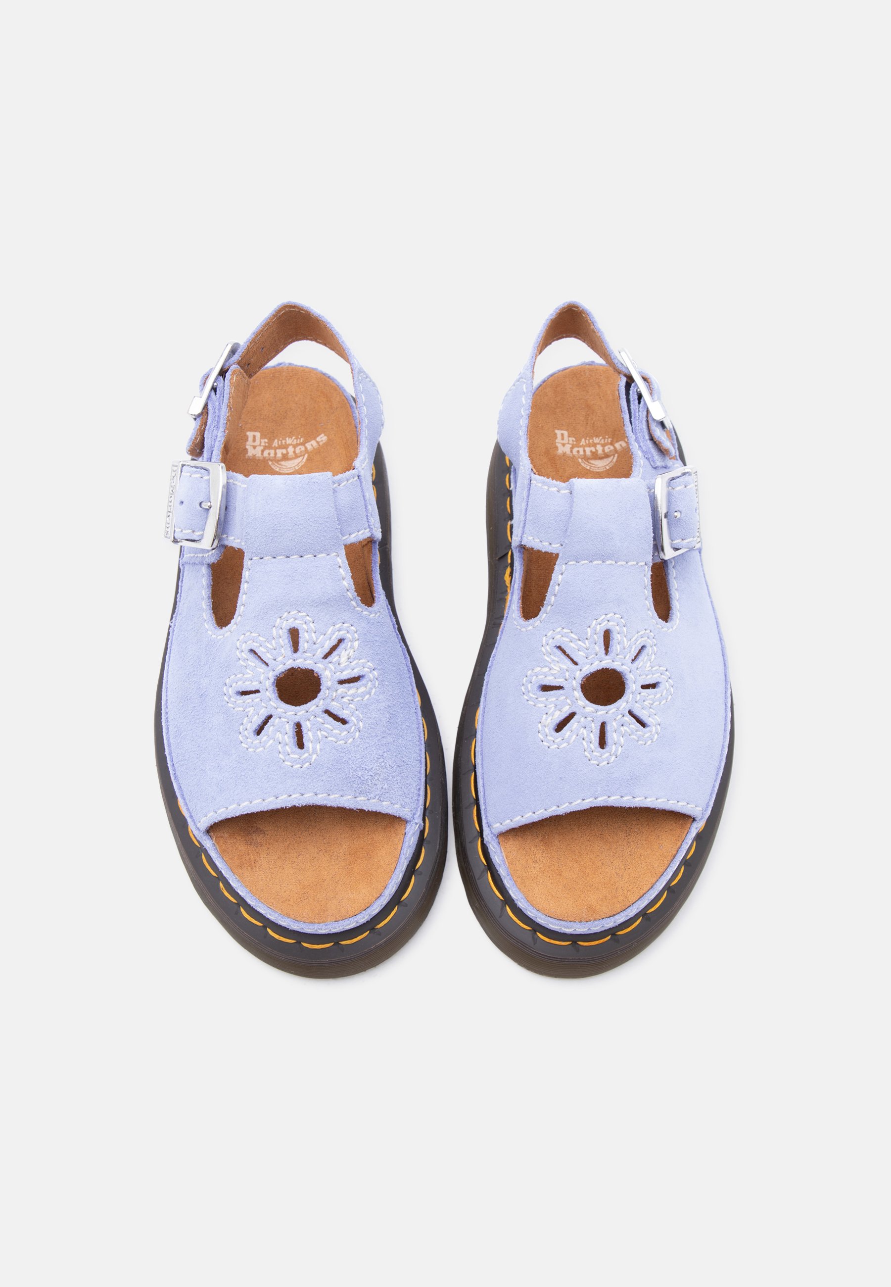 Dr. Martens DUNNET FLOWER - Platform sandals - cornflower blue