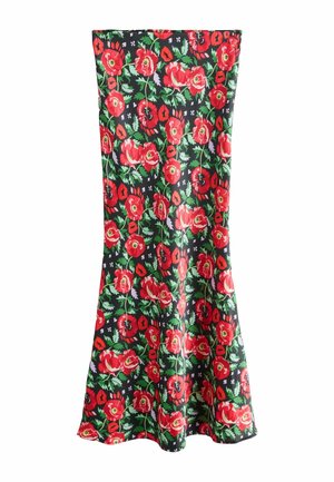 REGULAR FIT  - Maxisukňa - red/black roses