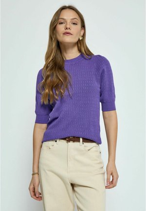 PEPPERCORN TALA PUFF SLEEVE - T-shirt basic - 7016 purple corallites