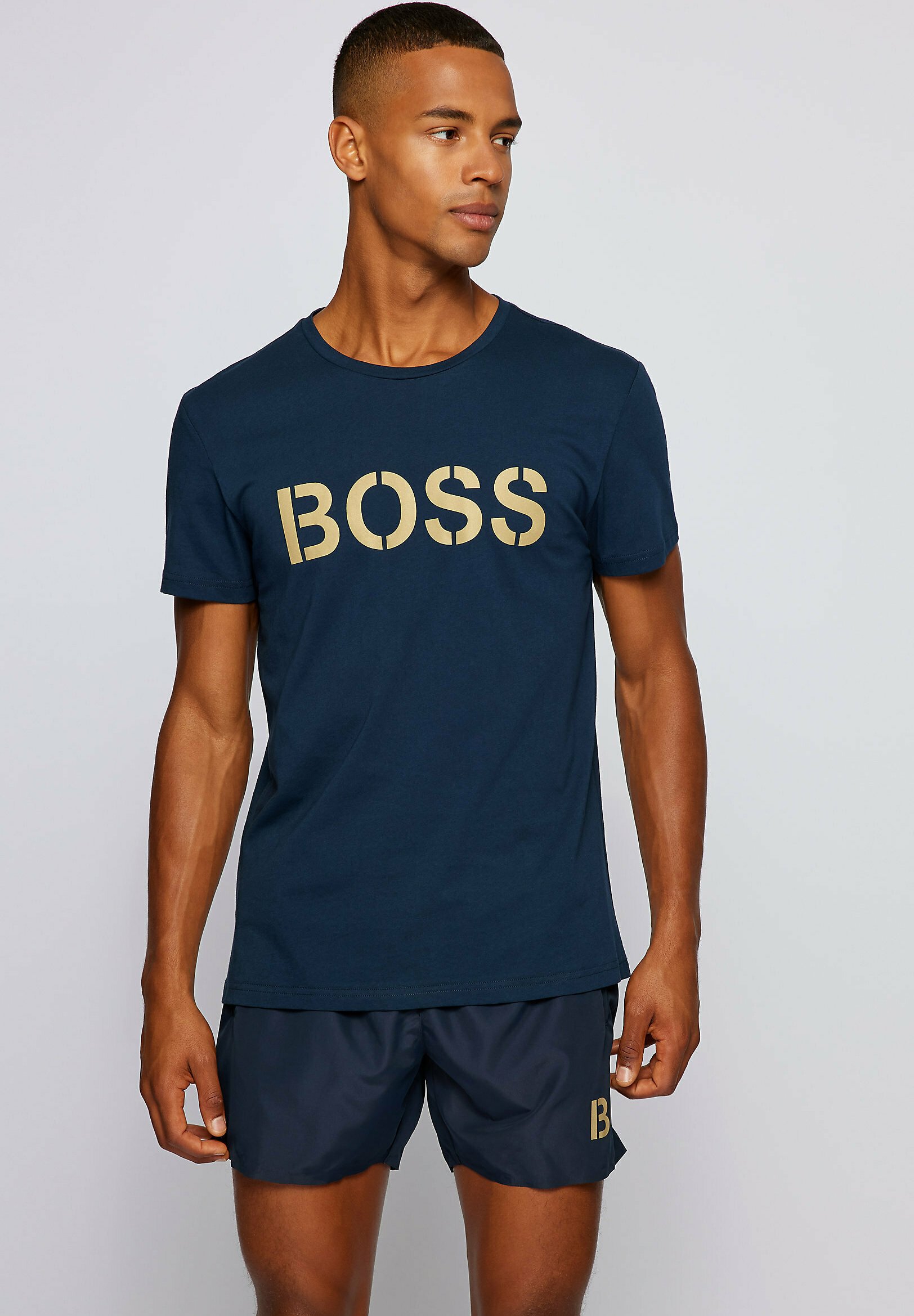 BOSS RN SPECIAL - T-Shirt print - dark blue/dunkelblau