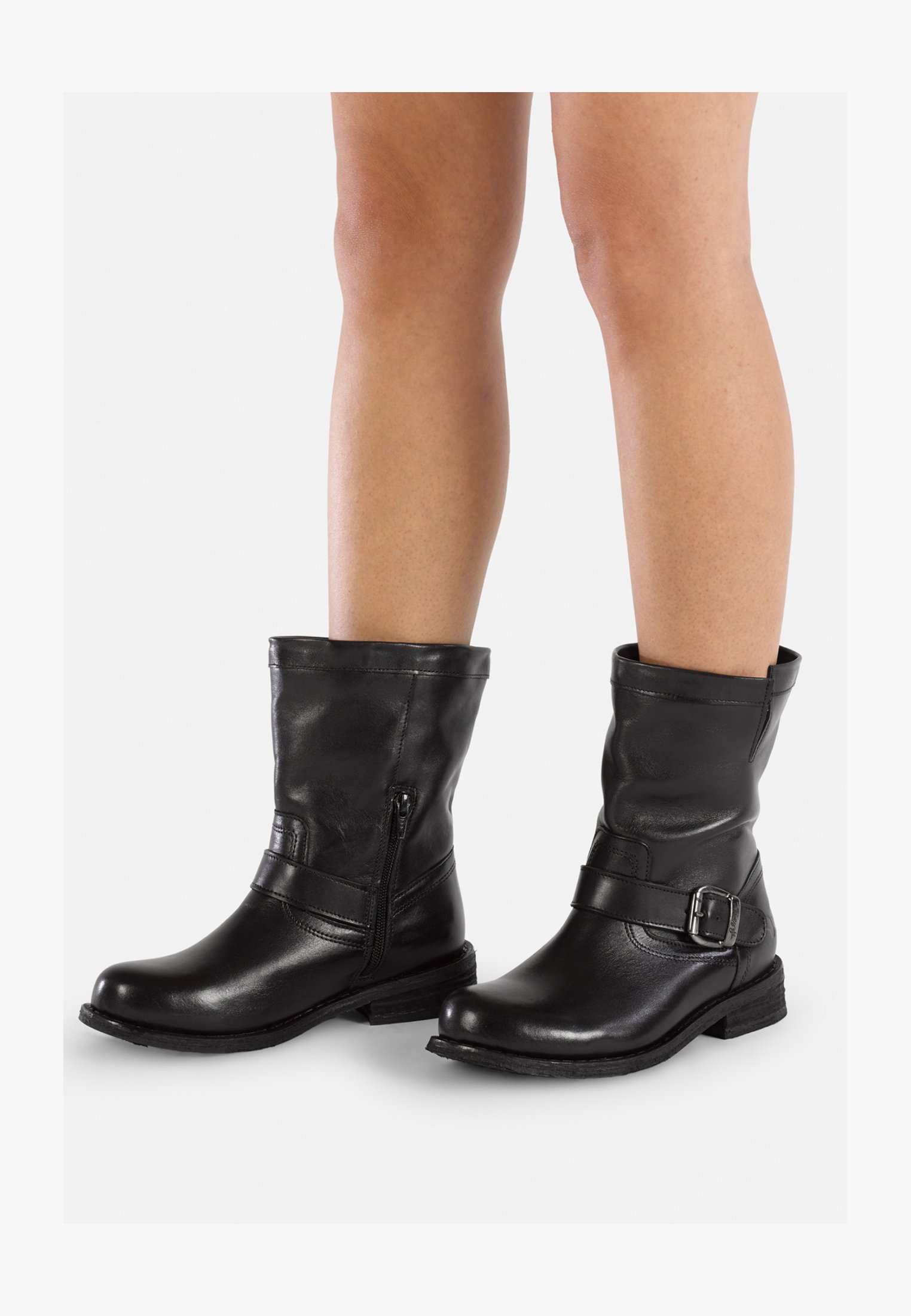 Felmini Innamorarsi Com West C702 - Stivaletti Cowboy E Biker In Pelle Genuina Per Donna, Tacco 11 Cm, Noir