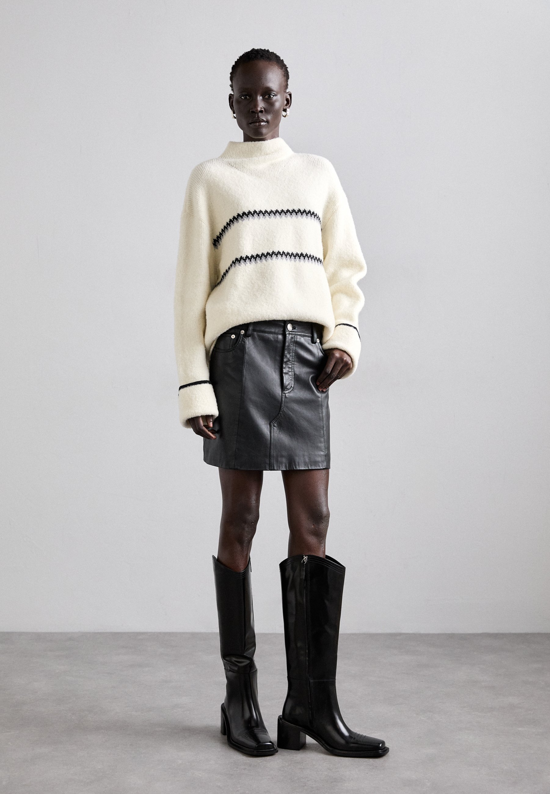 売れ筋商品|||プロエンザ スクーラー ホワイト レーベル ニット&セーター レディース アウター ANNE FAIRISLE  - Jumper - white/black/coal Proenza Schouler White Label ANNE FAIRISLE - Jumper - white