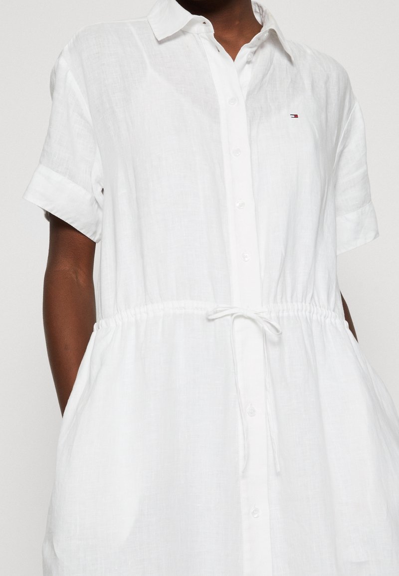 knee length dresses for ladies TOMMY HILFIGER LINEN MIDI DRESS – Your Sports Performance