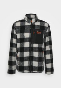 LITHARO - Fleecejakke - ecru/jet black/orange