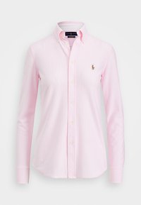 STRIPED OXFORD SHIRT - Bluza z gumbi - carmel pink/white