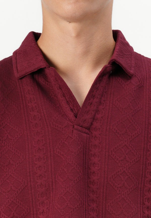 Polo shirt - burgundy2