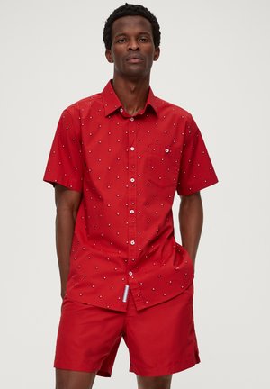 KURZARM MIT ALL-OVER-DRUCK - Hemd - preiselbeere