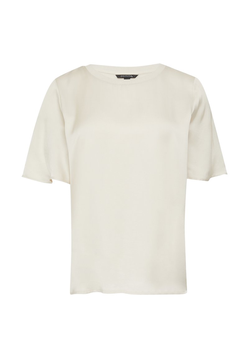 comma T-shirt basic zandkleur