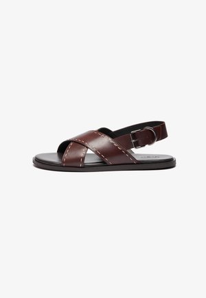 LEATHER - Sandals - dark brown