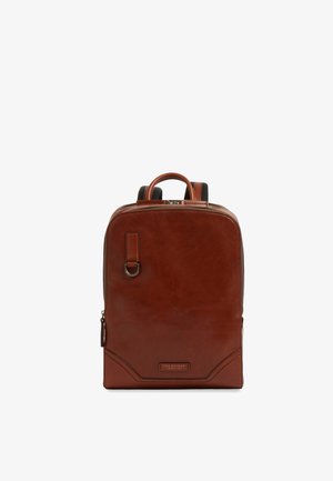 The Bridge, THE BRIDGE ZAINO IN PELLE PORTA PC UOMO DUE ZIP - Rucksack - marrone