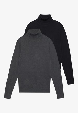 2 PACK - Neule - black/mottled dark grey