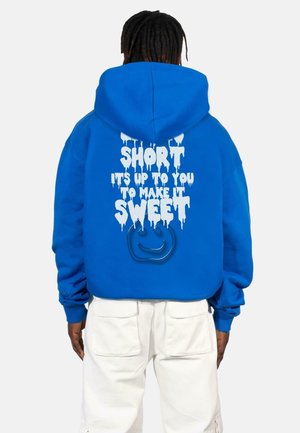 MÄNNER LY  ''LIFE IS SHORT'' - Hoodie - cobalt blue