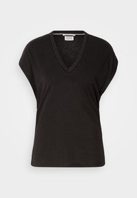 V NECK - T-shirt imprimé - black