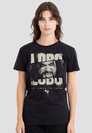 DC COMICS - SUPERMAN, SUPERGIRL LOBO CODE IS IRON - Print T-shirt - black