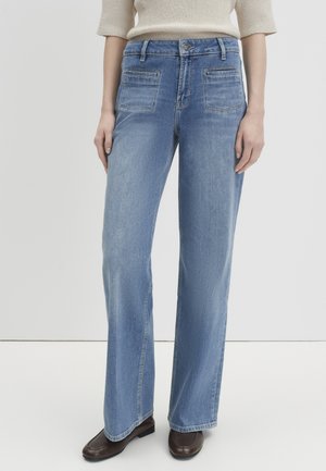 someday., WIDE LEG SOFT STRUCTURE - Flared Jeans - mid ocean blue
