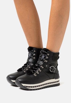 Mustang Schnürstiefelette - schwarz