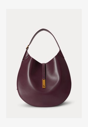 Polo Ralph Lauren, POLO ID LARGE CALFSKIN SHOULDER BAG - Ručna torba - midnight merlot