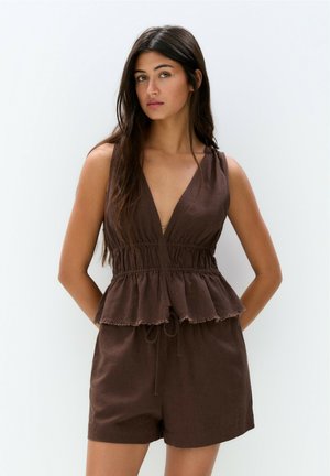 RUSTIC - Blúzka - dark brown