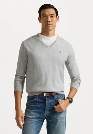 SLIM FIT V NECK - Sweter