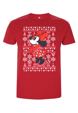 Disney MICKEY CLASSIC MINNIE WINTER - Triko s potiskem - red