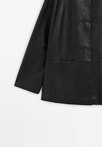 Massimo Dutti Leather jacket - black - Zalando.co.uk